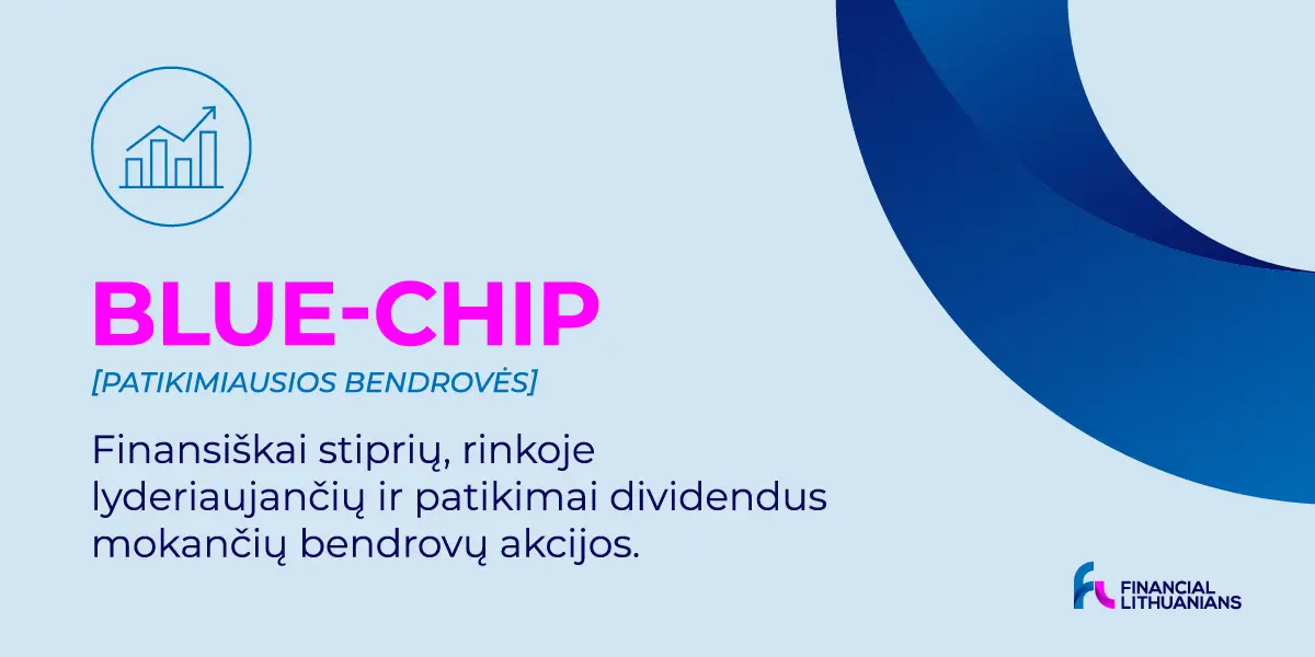Aukščiausios rūšies akcijos(„Blue-Chip"): viskas, ką reikia žinoti